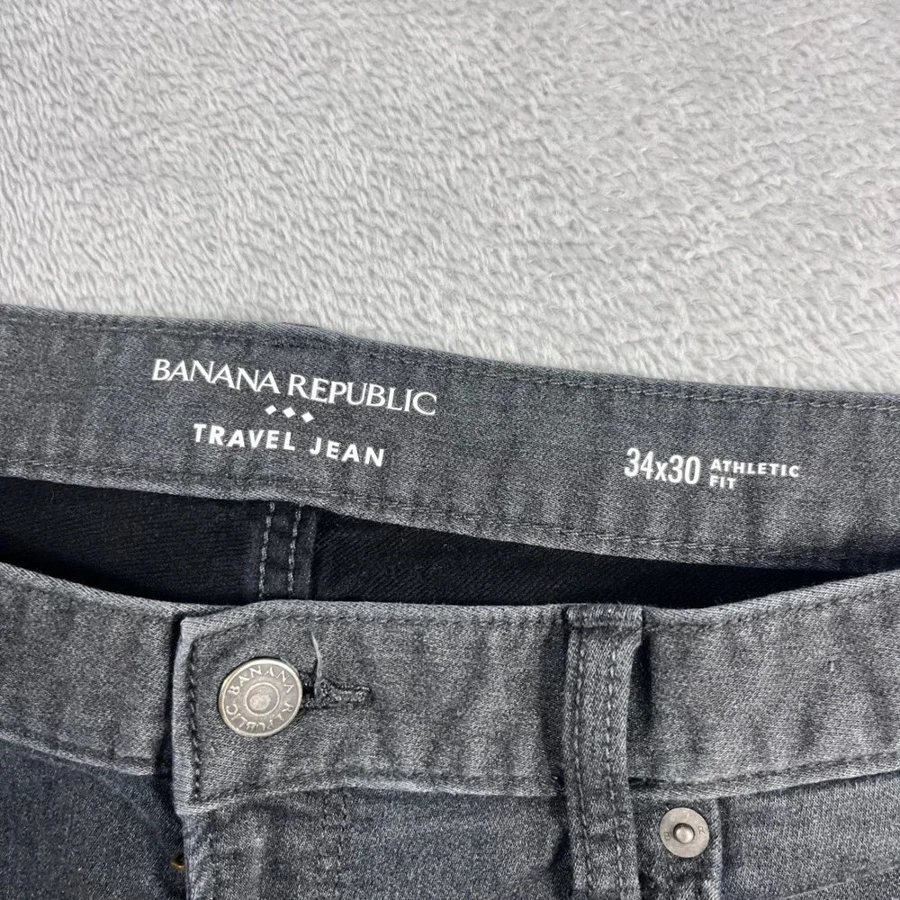 Banana Republic Travel‎ Jean Mens 34x30 Athletic Fit Charcoal Gray Pants